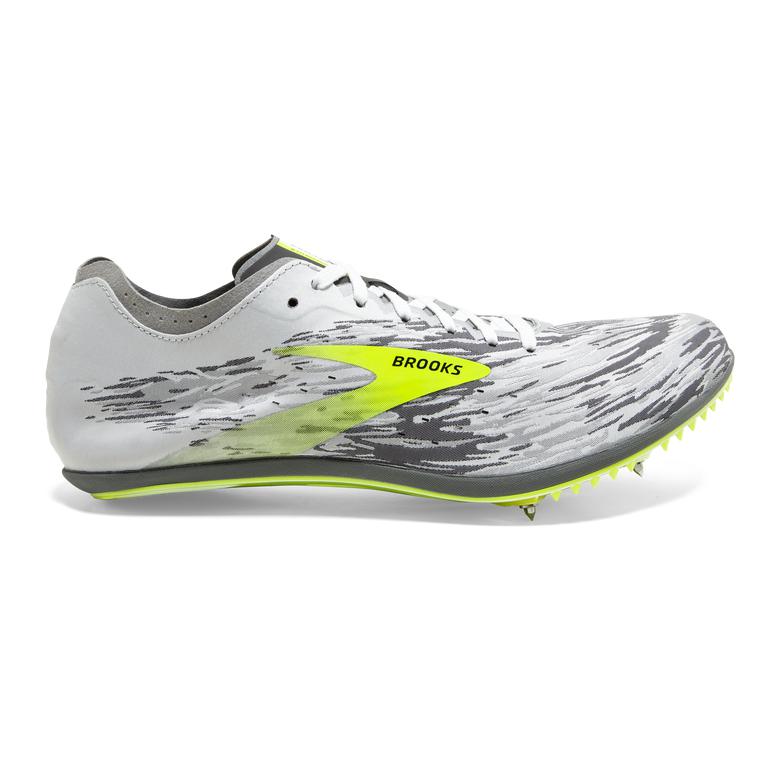 Brooks Men's Wire v6 Track & Cross Country Shoes - Black/Grey/Nightlife/Green Yellow (OCFN23470)